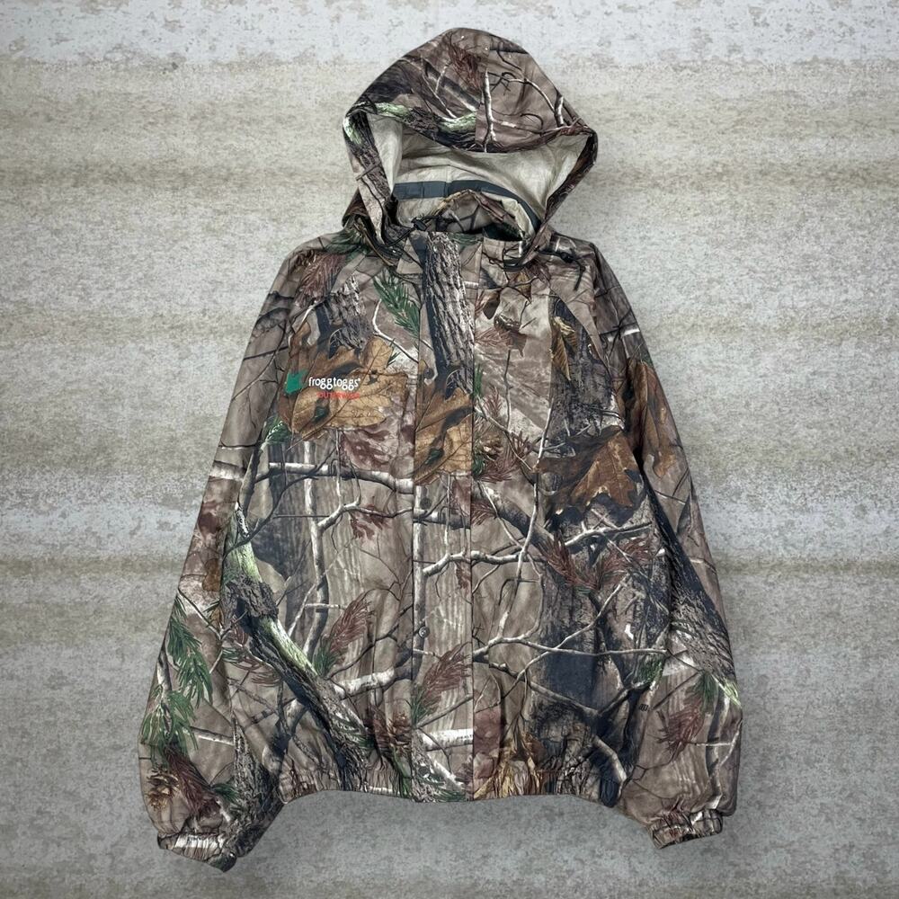 Vintage 90s Frogg Togg Windbreaker Jacket Mens S Hunting Camo Water Proof